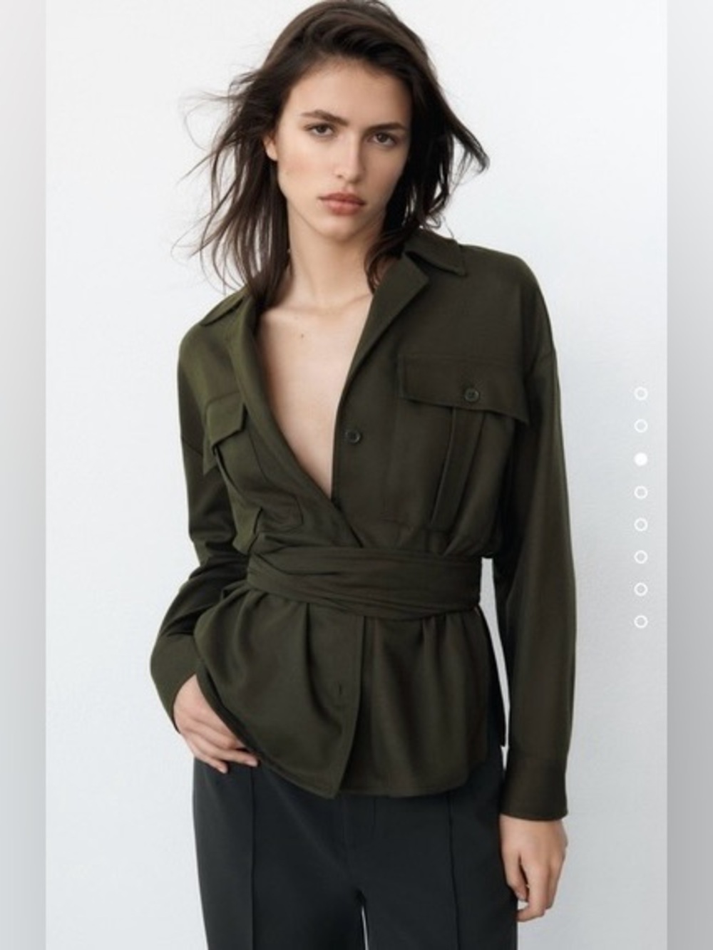 ZARA Utility Belted Shirt